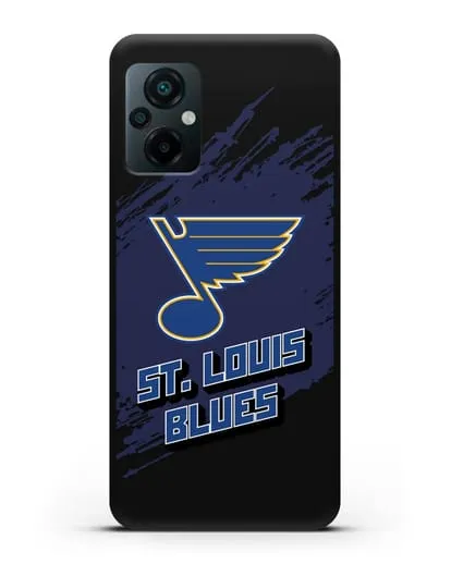 Чехол с надписью ХК Сент-Луис Блюз силиконовый для Xiaomi Poco M5