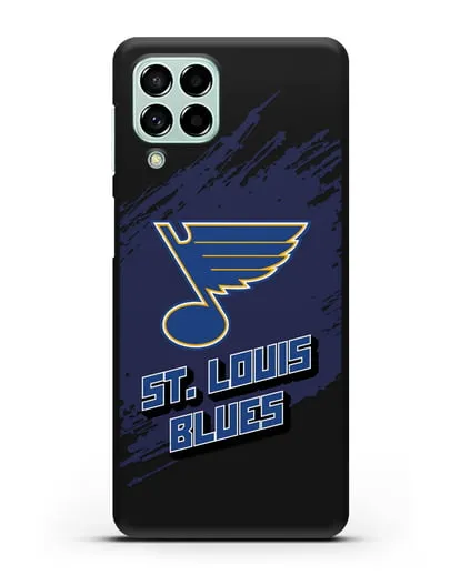 Чехол с надписью ХК Сент-Луис Блюз силиконовый для Samsung Galaxy M53 [SM-M536]