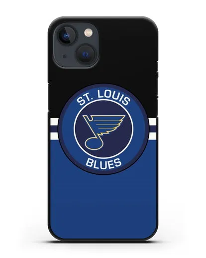 Чехол с символикой St. Louis Blues силиконовый для iPhone 13