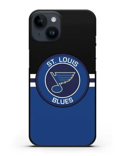 Чехол с символикой St. Louis Blues силиконовый для iPhone 14