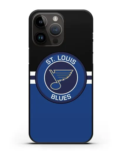 Чехол с символикой St. Louis Blues силиконовый для iPhone 14 Pro Max