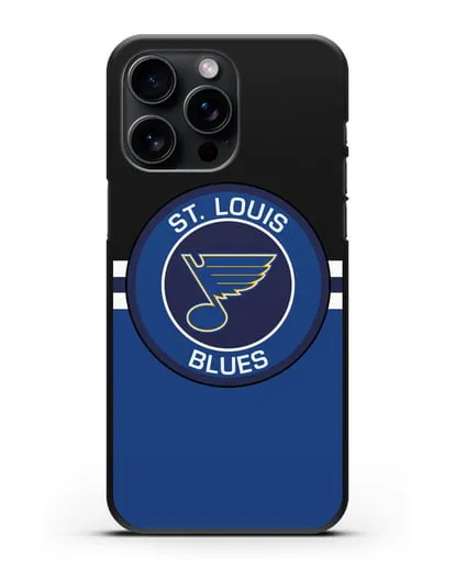 Чехол с символикой St. Louis Blues силиконовый для iPhone 15 Pro Max