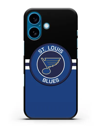 Чехол с символикой St. Louis Blues силиконовый для iPhone 16