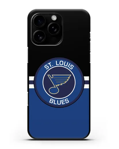 Чехол с символикой St. Louis Blues силиконовый для iPhone 16 Pro Max
