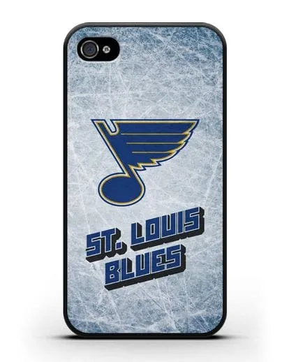 Чехол с рисунком St. Louis Blues силиконовый для iPhone 4/4s