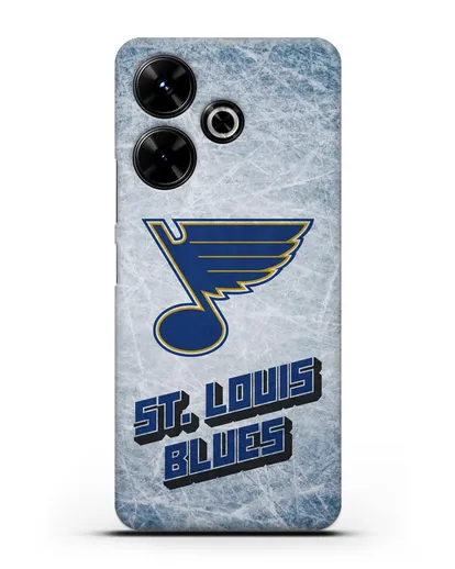 Чехол с рисунком St. Louis Blues силиконовый для Xiaomi Poco M6