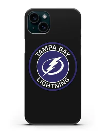 Чеxол с логотипом Tampa Bay Lightning силиконовый для iPhone 15 Plus