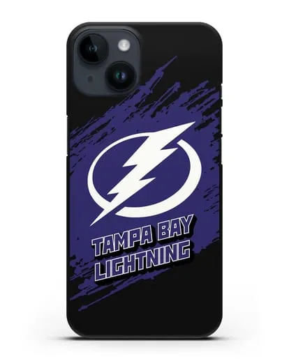 Чехол с надписью ХК Тампа-Бэй Лайтнинг силиконовый для iPhone 14