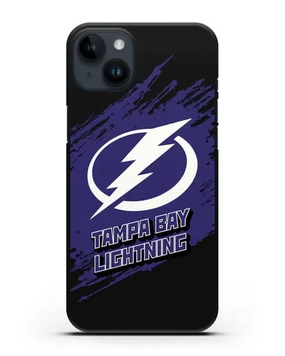 Чехол с надписью ХК Тампа-Бэй Лайтнинг силиконовый для iPhone 14 Plus