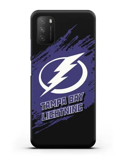 Чехол с надписью ХК Тампа-Бэй Лайтнинг силиконовый для Xiaomi Poco M3