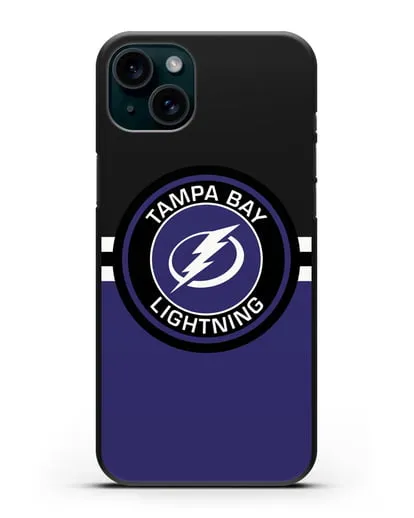 Чехол с символикой Tampa Bay Lightning силиконовый для iPhone 15 Plus