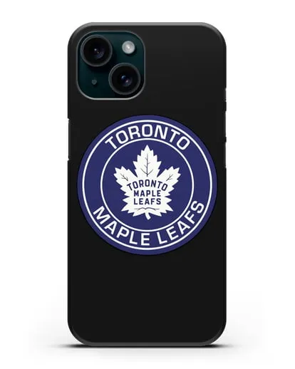 Чеxол с логотипом Toronto Maple Leafs силиконовый для iPhone 15