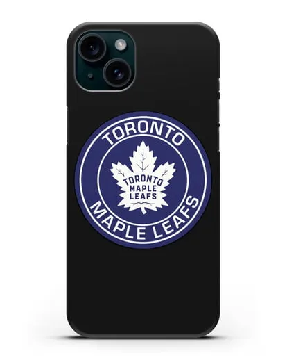 Чеxол с логотипом Toronto Maple Leafs силиконовый для iPhone 15 Plus
