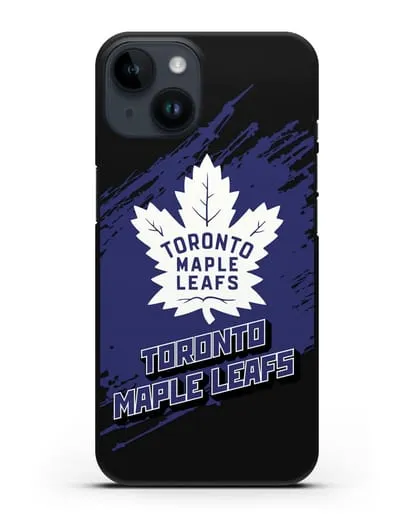 Чехол с надписью ХК Торонто Мейпл Лифс силиконовый для iPhone 14