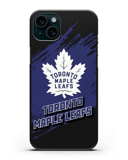 Чехол с надписью ХК Торонто Мейпл Лифс силиконовый для iPhone 15 Plus