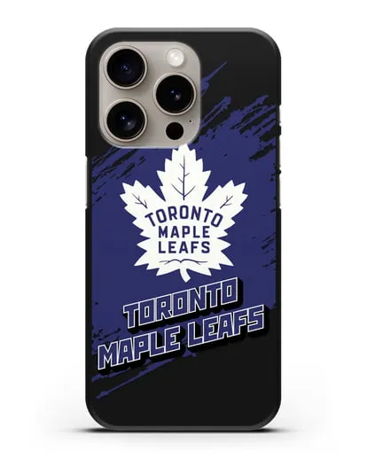 Чехол с надписью ХК Торонто Мейпл Лифс силиконовый для iPhone 15 Pro