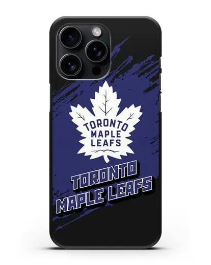 Чехол с надписью ХК Торонто Мейпл Лифс силиконовый для iPhone 15 Pro Max