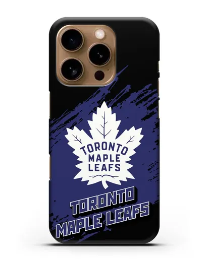 Чехол с надписью ХК Торонто Мейпл Лифс силиконовый для iPhone 16 Pro