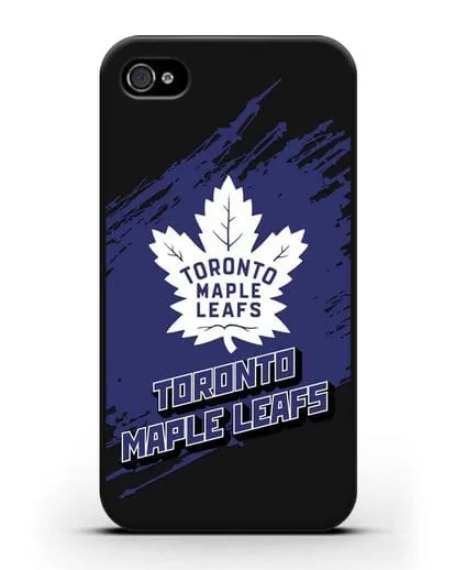 Чехол с надписью ХК Торонто Мейпл Лифс силиконовый для iPhone 4/4s
