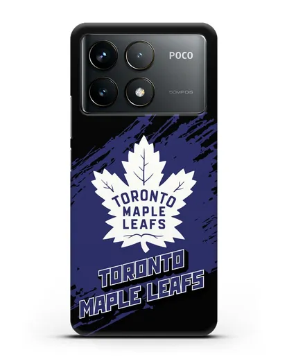 Чехол с надписью ХК Торонто Мейпл Лифс силиконовый для Xiaomi Poco F6 Pro