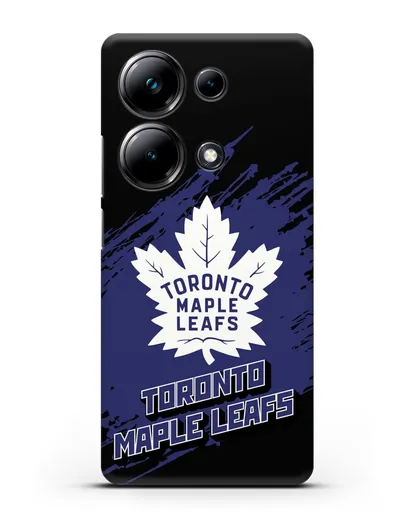 Чехол с надписью ХК Торонто Мейпл Лифс силиконовый для Xiaomi Poco M6 Pro
