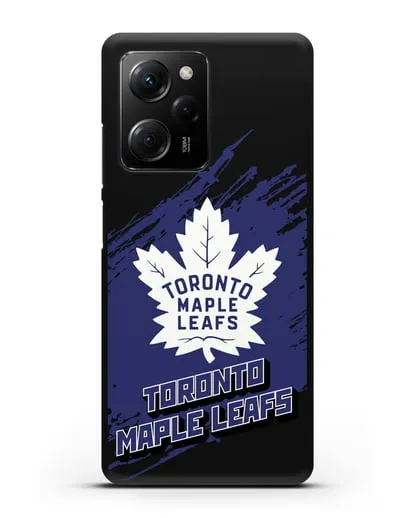 Чехол с надписью ХК Торонто Мейпл Лифс силиконовый для Xiaomi Poco X5 Pro