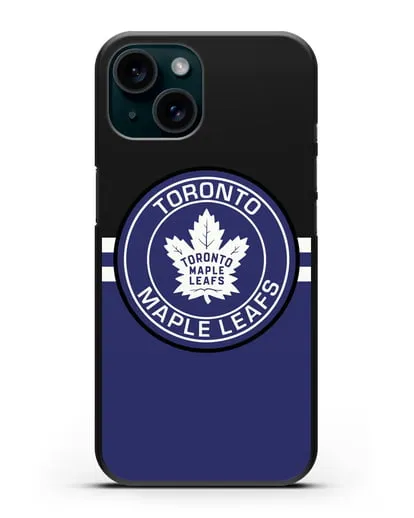 Чехол с символикой Toronto Maple Leafs силиконовый для iPhone 15
