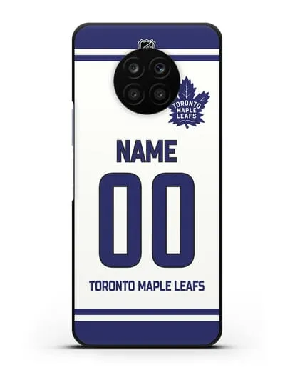 Чехол ХК Торонто Мейпл Лифс с фамилией и номером белая форма силиконовый для Honor 50 lite