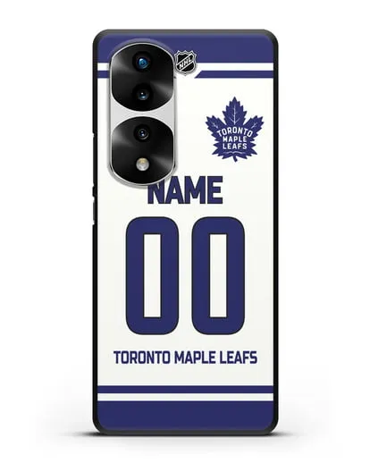 Чехол ХК Торонто Мейпл Лифс с фамилией и номером белая форма силиконовый для Honor 70 Pro Plus