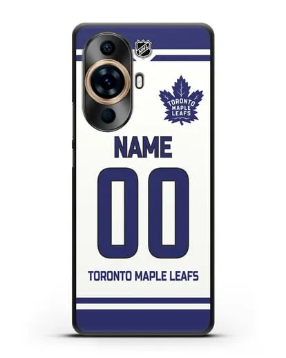Чехол ХК Торонто Мейпл Лифс с фамилией и номером белая форма силиконовый для Huawei Nova 11 Pro