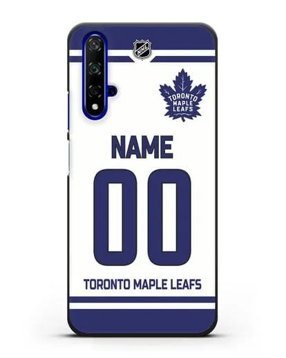 Чехол ХК Торонто Мейпл Лифс с фамилией и номером белая форма силиконовый для Huawei Nova 5T
