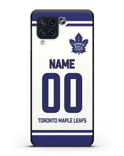 Чехол ХК Торонто Мейпл Лифс с фамилией и номером белая форма силиконовый для Samsung Galaxy M22 [M225F]
