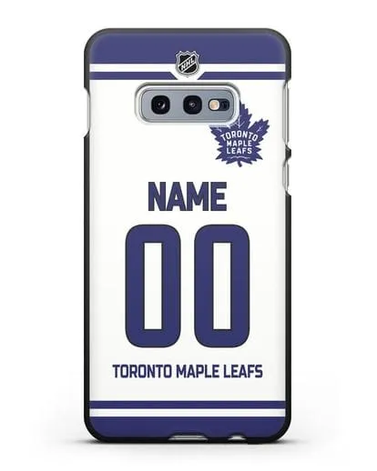 Чехол ХК Торонто Мейпл Лифс с фамилией и номером белая форма силиконовый для Samsung Galaxy S10e [SM-G970F]