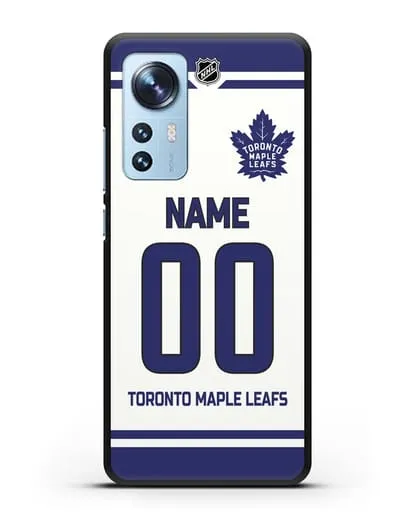 Чехол ХК Торонто Мейпл Лифс с фамилией и номером белая форма силиконовый для Xiaomi 12 Lite