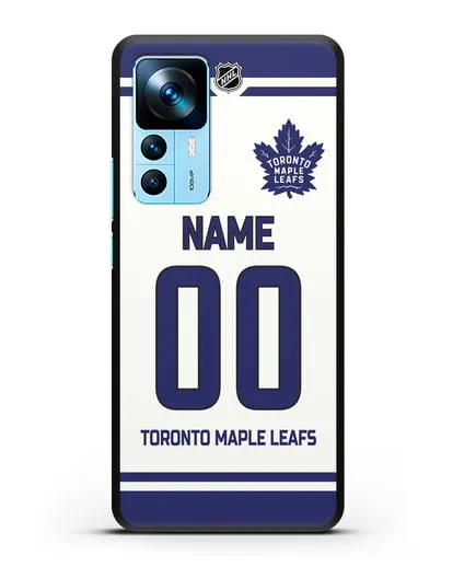 Чехол ХК Торонто Мейпл Лифс с фамилией и номером белая форма силиконовый для Xiaomi 12T Pro