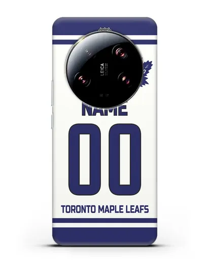 Чехол ХК Торонто Мейпл Лифс с фамилией и номером белая форма силиконовый для Xiaomi 13 Ultra