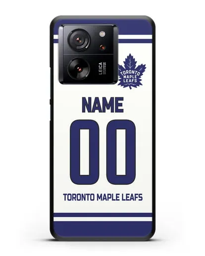 Чехол ХК Торонто Мейпл Лифс с фамилией и номером белая форма силиконовый для Xiaomi 13T