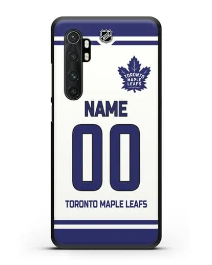 Чехол ХК Торонто Мейпл Лифс с фамилией и номером белая форма силиконовый для Xiaomi Mi 10 Lite