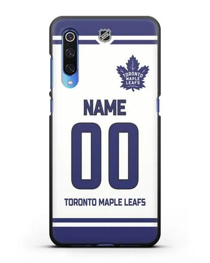 Чехол ХК Торонто Мейпл Лифс с фамилией и номером белая форма силиконовый для Xiaomi Mi 9