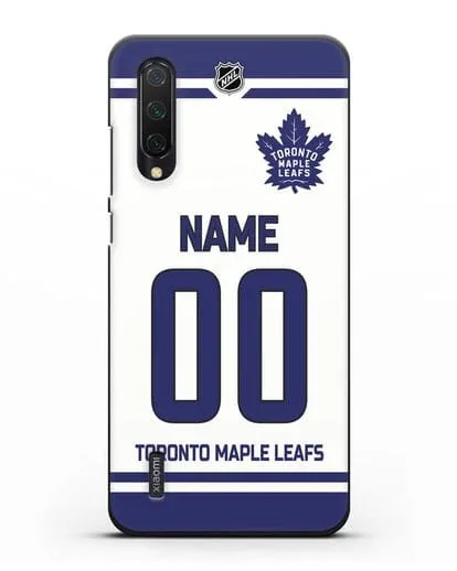 Чехол ХК Торонто Мейпл Лифс с фамилией и номером белая форма силиконовый для Xiaomi Mi 9 Lite
