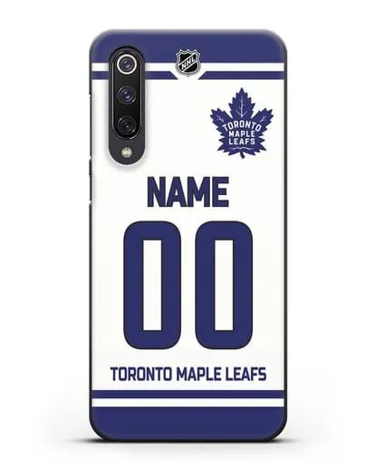 Чехол ХК Торонто Мейпл Лифс с фамилией и номером белая форма силиконовый для Xiaomi Mi 9 SE