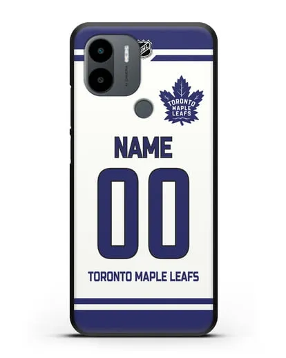Чехол ХК Торонто Мейпл Лифс с фамилией и номером белая форма силиконовый для Xiaomi Redmi A1 Plus
