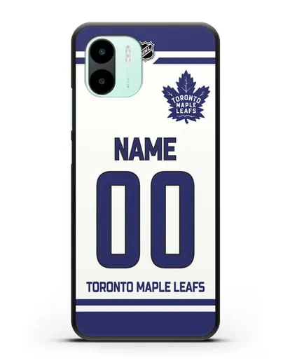 Чехол ХК Торонто Мейпл Лифс с фамилией и номером белая форма силиконовый для Xiaomi Redmi A2