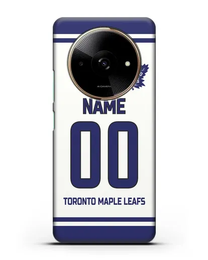 Чехол ХК Торонто Мейпл Лифс с фамилией и номером белая форма силиконовый для Xiaomi Redmi A3x