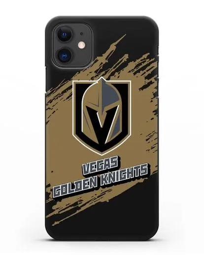 Чехол с надписью ХК Вегас Голден Найтс силиконовый для iPhone 11