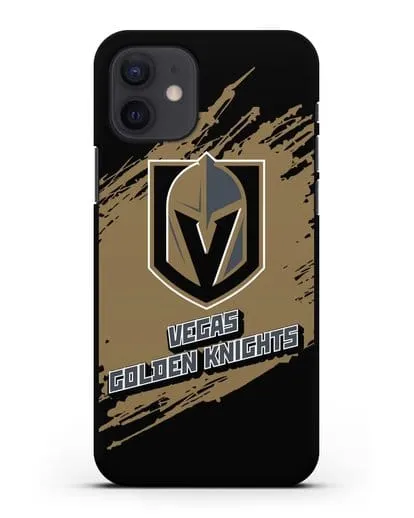 Чехол с надписью ХК Вегас Голден Найтс силиконовый для iPhone 12