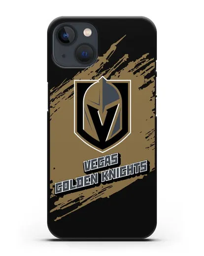 Чехол с надписью ХК Вегас Голден Найтс силиконовый для iPhone 13