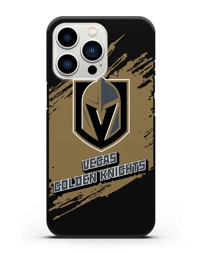Чехол с надписью ХК Вегас Голден Найтс силиконовый для iPhone 13 Pro