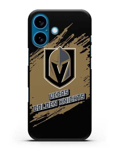 Чехол с надписью ХК Вегас Голден Найтс силиконовый для iPhone 16