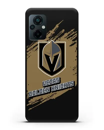 Чехол с надписью ХК Вегас Голден Найтс силиконовый для Xiaomi Poco M5
